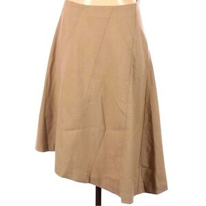 Banana Republic Tan Bias Seam Asymmetrical Skirt Knee Length size XS 0